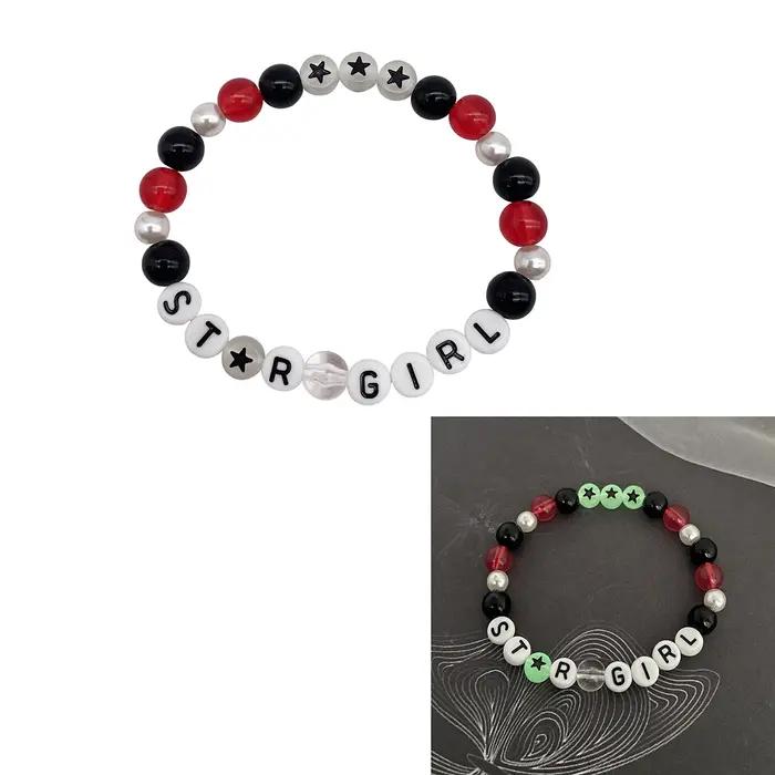 Bracelets Faits Main Avec Lettres Stylisées Perles Acryliques Pour Hommes Femmes Occasions Spéciales Rock HipHop