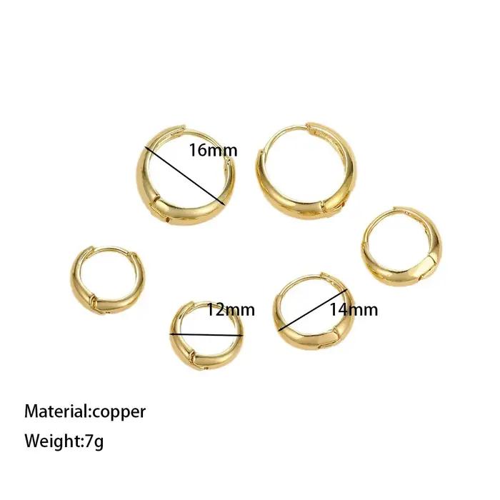 3 paires ensemble mode acier inoxydable cristal ovale Huggie boucles d'oreilles pour femmes 18K plaqué or balancent cerceau boucle d'oreille Punk bijoux