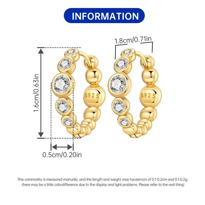 MISEFF – boucles d'oreilles en argent Sterling S925