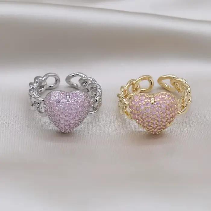 Bague de Luxe Rose en Plaqué Or 14K pour Femme