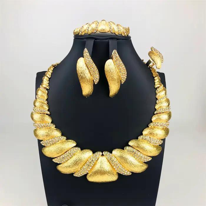 Ensembles de bijoux plaqués or de dubaï pour femmes