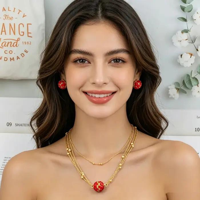 Ensemble de bijoux de luxe couleur or pour femmes, mode de mariée, micro incrusté de cristal, boucles d'oreilles, collier, cadeau de banquet africain de mariage, soirée de gala, occasion spéciale