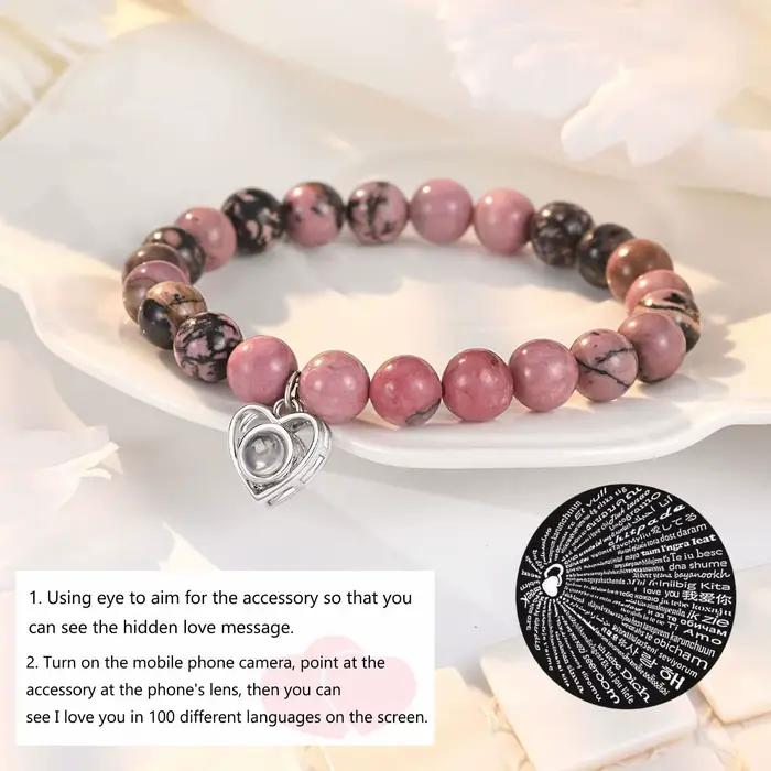 Bracelet je t'aime en 100 langues pour couples