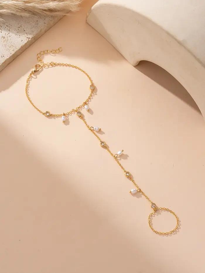 Bracelet à breloques en perle pour femmes élégant mignon romantique cadeau de fête bijoux occasions spéciales