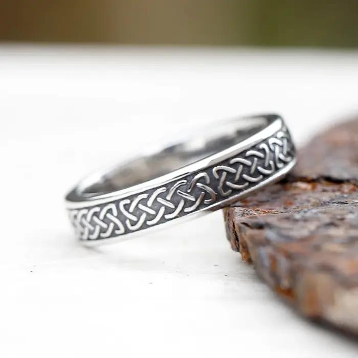 Bague de couple pour amoureux viking pour hommes et femmes