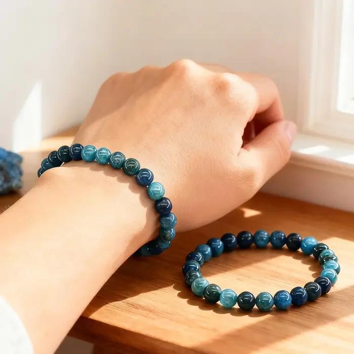 Bracelet en perles de pierre naturelle exquise pour femmes et hommes