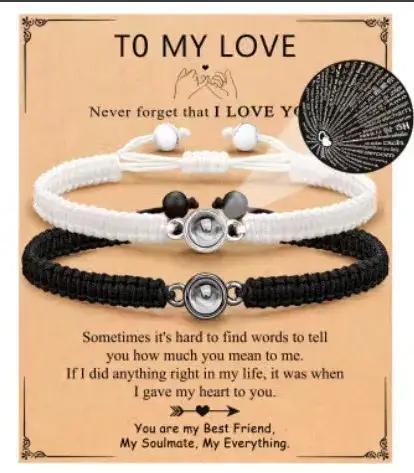 Bracelet je t'aime en 100 langues pour couples