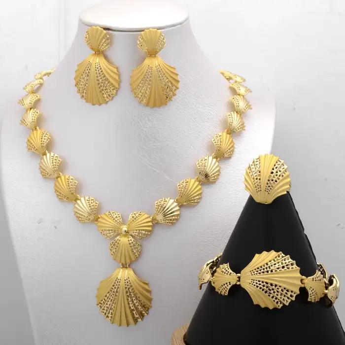 Sunny Jewelry – ensemble de bijoux pour femmes, boucles d'oreilles, coquillage, collier, Bracelet, b