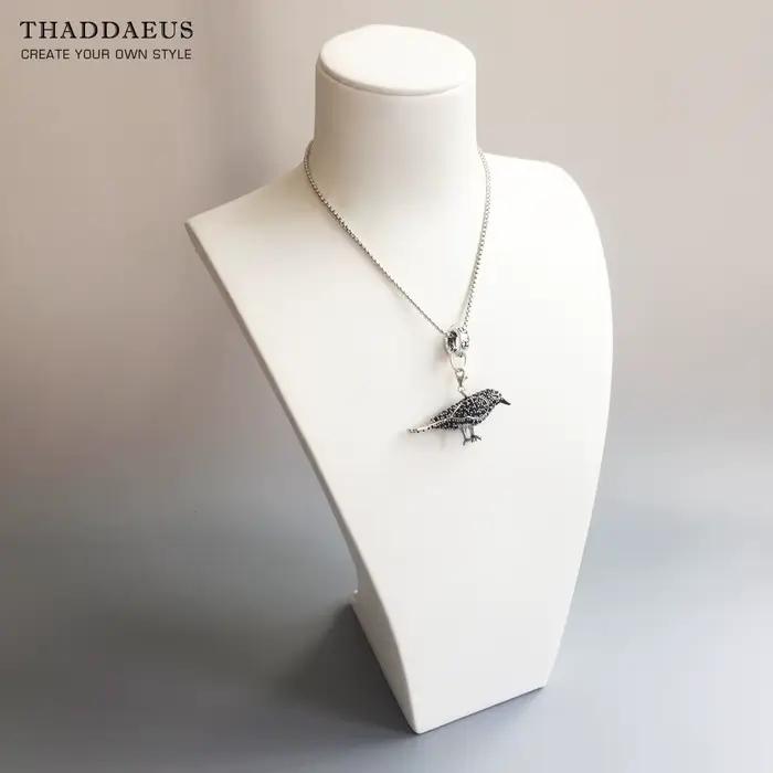 Pendentif corbeau pavé, nouveaux Bijoux à la mode, Bijoux de Style européen, cadeau en argent tendance pour femmes