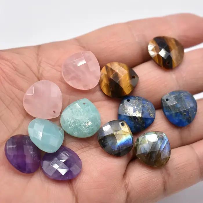 Vente en gros de bijoux en forme de goutte d'eau, pierre naturelle de qualité, coupe, bracelet exécu