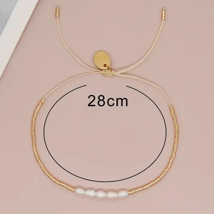 Miyuki – petits Bracelets de perles plaqués or