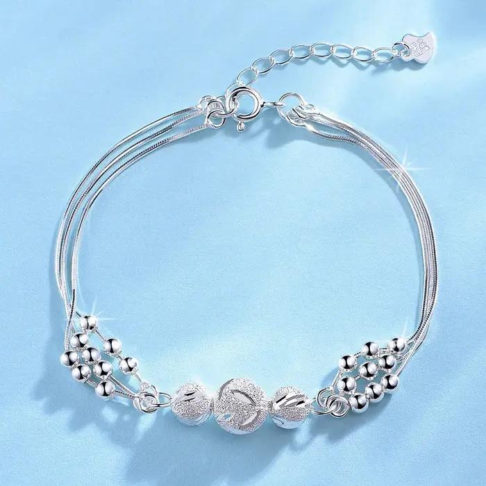 Bracelets fins en argent Sterling 925 et cristal pour femmes