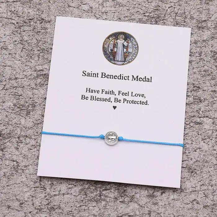 Bracelet de souhait de Saint Benoît pour femmes et hommes