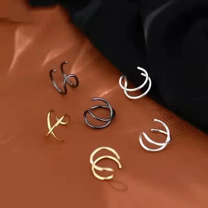 Boucles d'oreilles à Clip en acier inoxydable pour femmes