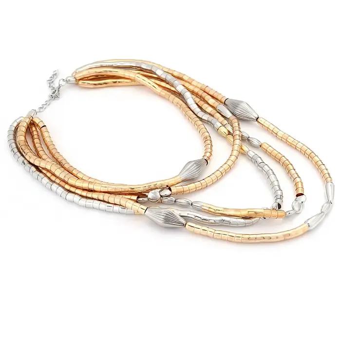Collier chaîne perlée vintage ZAA CCB pour femme