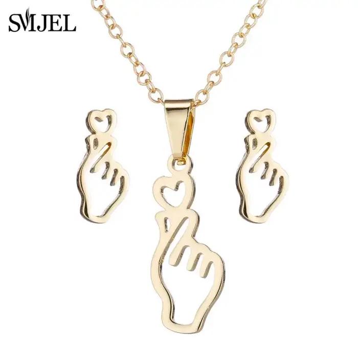 Boucles d'oreilles de Ballet dansante pour femmes et filles, colliers de ballerine à la mode, couleur or, ensemble de bijoux en acier inoxydable, accessoires, cadeau de Sport en Club