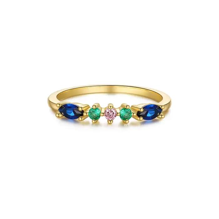 CANNER – bagues bleu ciel Turquoise violet en argent Sterling 925, plaqué or 18K, pour femmes et filles, bijoux fins, cadeaux