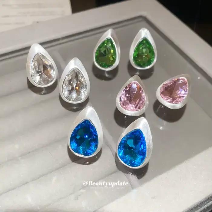 Boucles d'oreilles en forme de goutte d'eau en cristal, bijoux élégants pour femmes