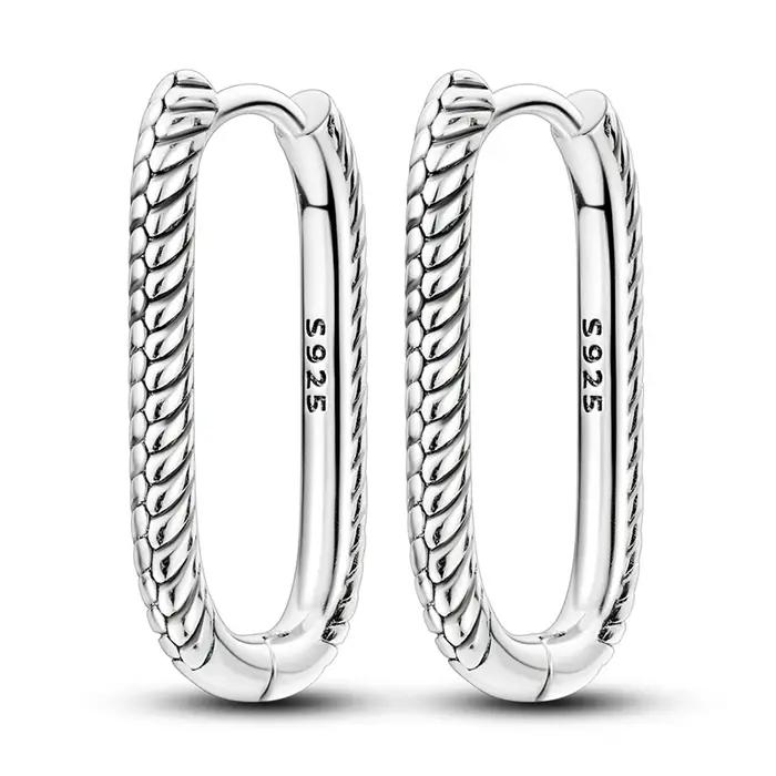 MULA boucles d'oreilles 925 en argent Sterling Zircon femme en forme de U cerceau boucle d'oreille r