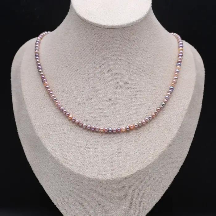 Collier de perles d'eau douce naturelles fines pour femmes