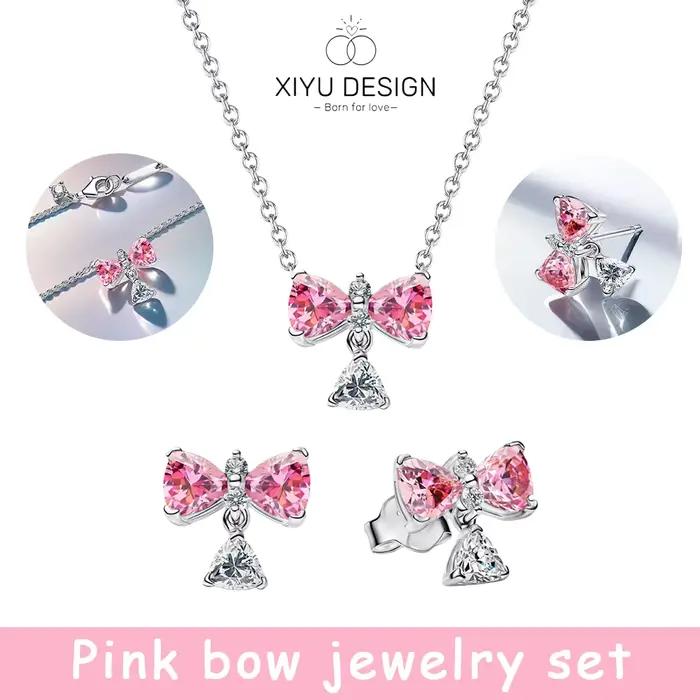 Ensemble de bijoux romantique en argent 925 serti de zirconium pour la Fête des Mères cadeau original et personnalisable pour femmes occasions spéciales