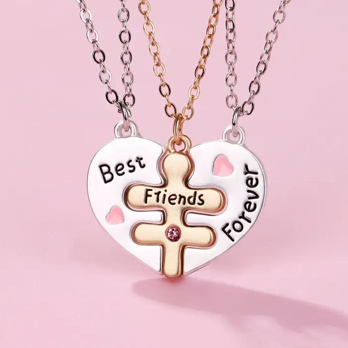 Collier en forme de cœur magnétique pour femmes, cadeau d'amitié éternelle, bijoux stylés pour amies, occasions spéciales
