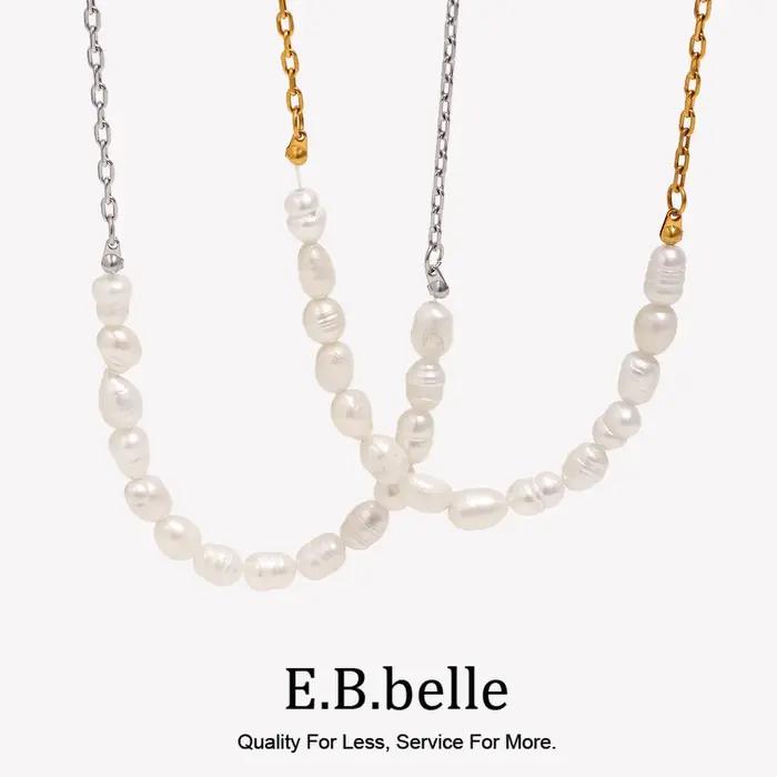 Collier ras du cou E.B.belle en perles baroques