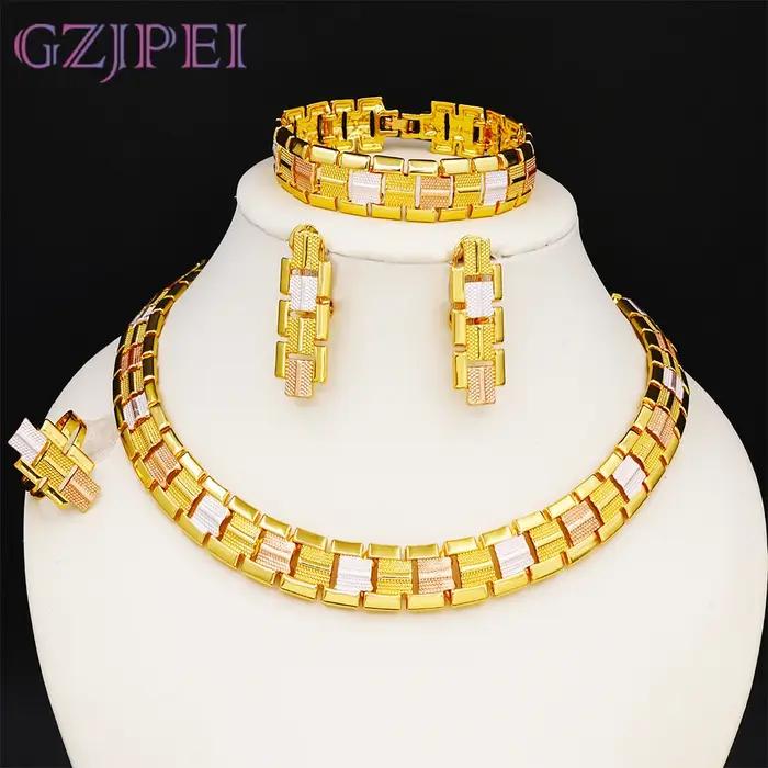 GZJPEI 2025 nouvelles femmes ensemble de bijoux conception géométrie