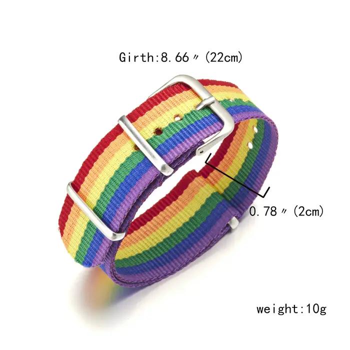 Bracelet tressé arc-en-ciel pour femmes et hommes