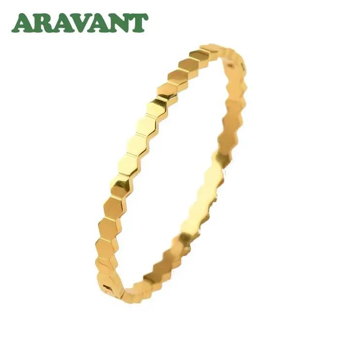 Bracelet géométrique en forme de losange en argent 925 et or 18 carats pour femmes
