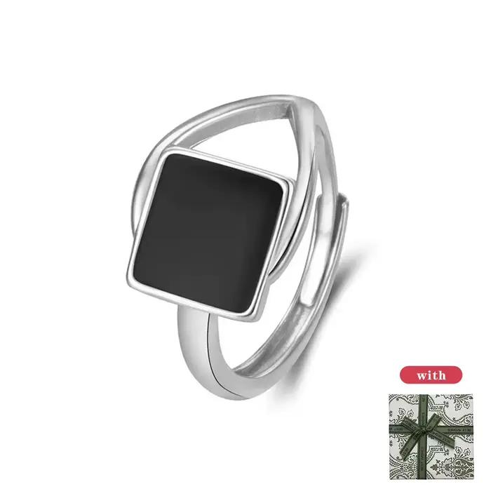 Bagues en argent vintage personnalisées avec boîte cadeau