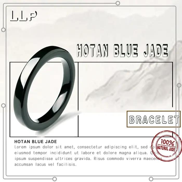 Bracelet carré en Jade Hetian véritable 100% naturel