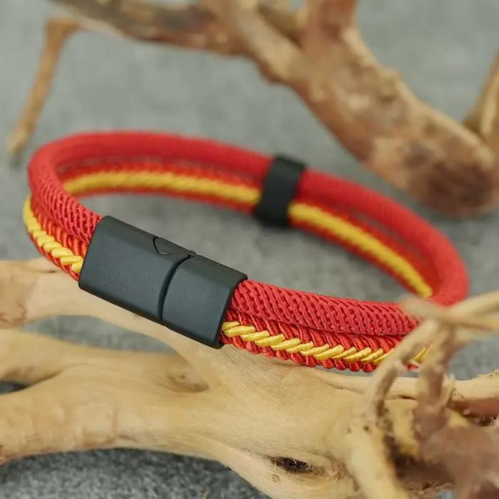 Bracelets en corde à breloques élégants pour hommes