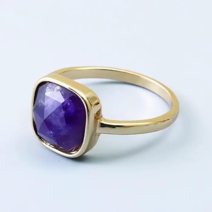 Anneaux de perles de pierre enveloppés pour femmes, cristal de guérison, quartz, lave, ystes d'atterrissage, cercle, bague de doigt, fête, bijoux de mariage, cadeau