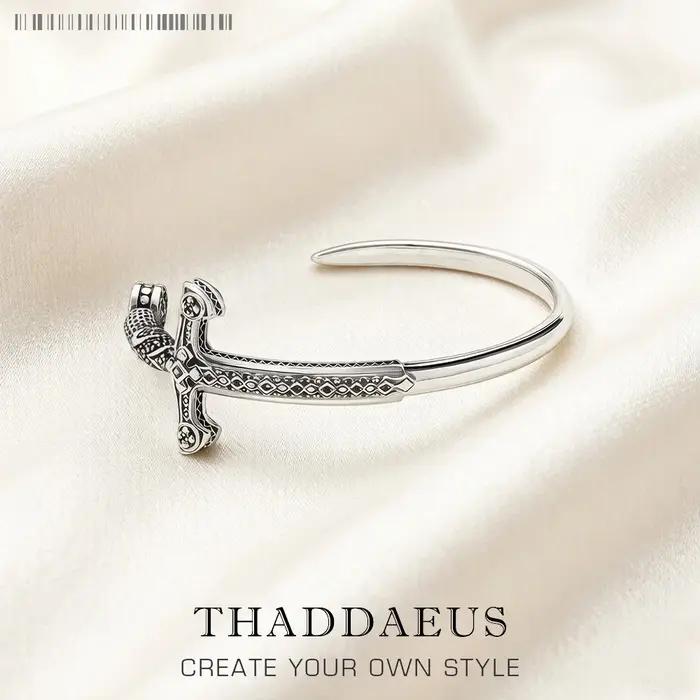Bracelet en argent Sterling 925 avec épée royale pour homme et femme, bijou fin, style Vintage, tout