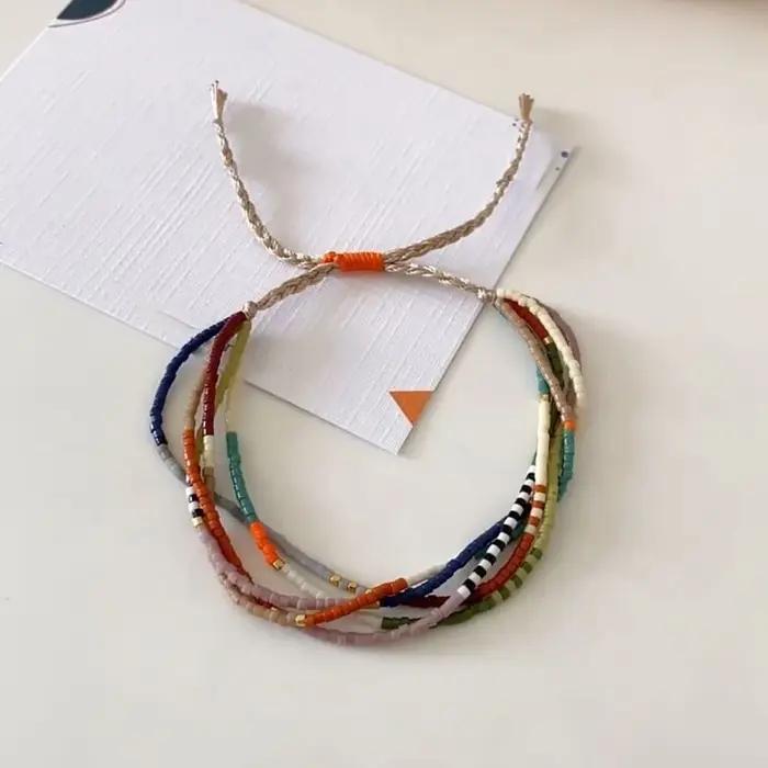 KKBEAD Bracelet de perles Miyuki fait à la main pour femmes empilable multicouche Boho réglable bijoux cadeau pour ses Pulseras Mujer