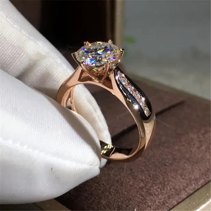 Bague de mariage CC&BYX en zircone cubique élégante avec tracker d'humeur pour femmes pour mariage fiançailles et occasions spéciales