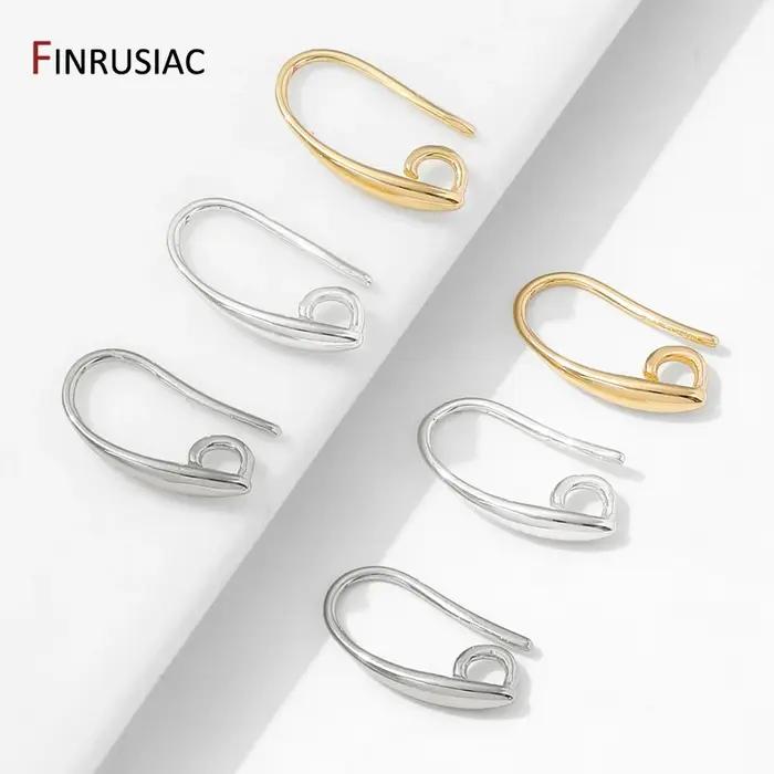 Crochet de boucle d'oreille lisse en laiton plaqué or 14K pour femmes, bijoux à bricoler soi-même, accessoires de fabrication de bijoux pour occasions spéciales