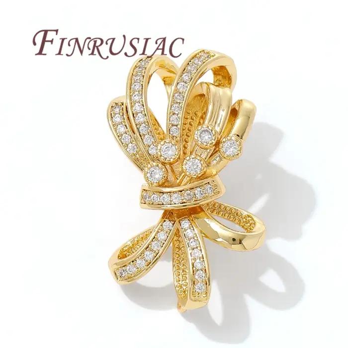Colliers en perles plaqués or 18 carats fermoirs en laiton zircon bijoux DIY accessoires pour bracelets occasions spéciales femmes