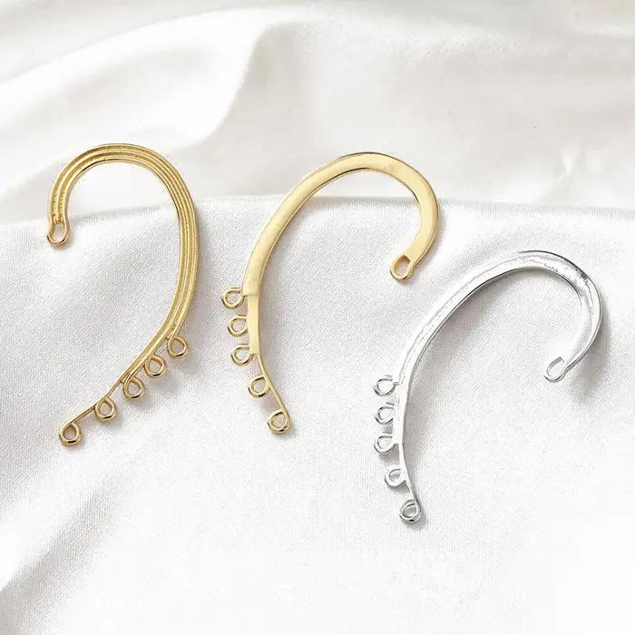 Boucles d'oreilles pendantes plaquées or 14 carats