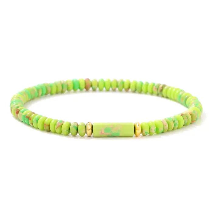 Bracelets en perles de pierres précieuses Picasso pour hommes et femmes, bijoux délicats, jaspe impé