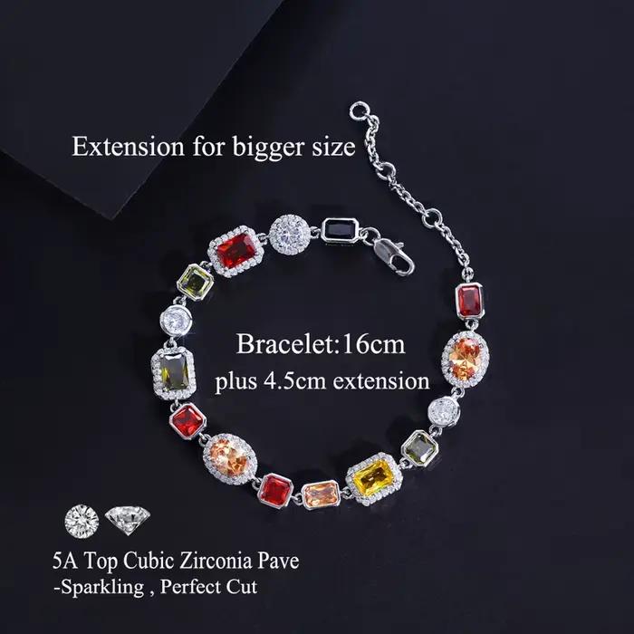 BeaQueen bohème géométrique multicolore cubique zircone pierre Bracelets pour femme à la mode danse fête bijoux accessoires B161