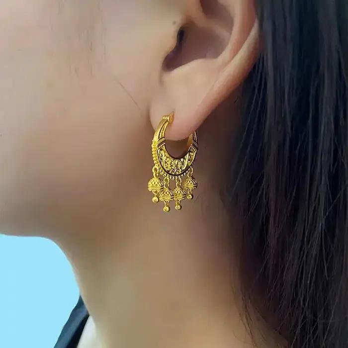 Boucles d'Oreilles Dorées Pour Femmes Style Bohème Classique Occasions Spéciales Engagement Mariage Anniversaire