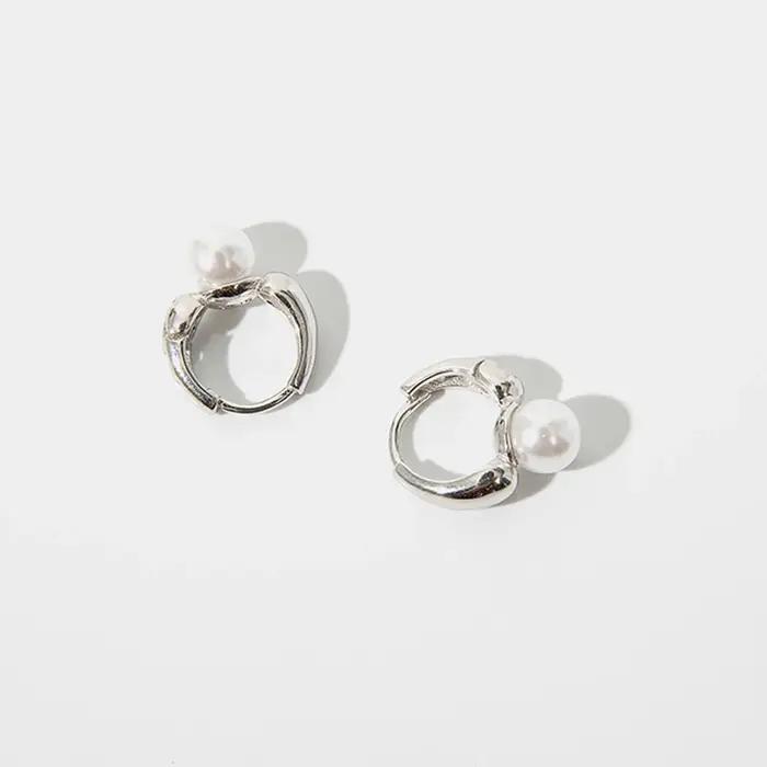 Boucles d'oreilles créoles Anenjery en zircone cubique style géométrique pour femmes occasions spéciales