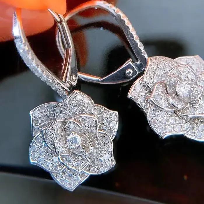 Boucles d'oreilles pendantes en argent Sterling 925 pour femmes