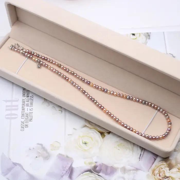 Collier de perles d'eau douce naturelles fines pour femmes