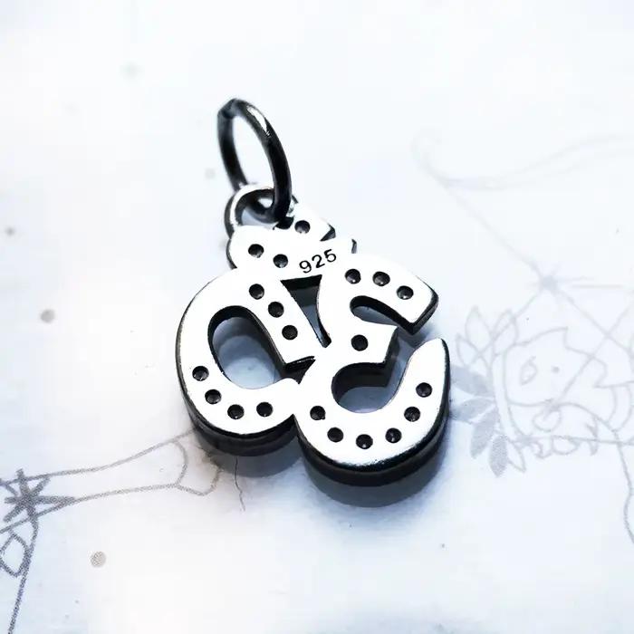 Pendentif Yoga OM Mani Padme Hum S, accessoires de bijoux Vintage de marque, cadeau en argent Sterling 925 pour femmes et hommes