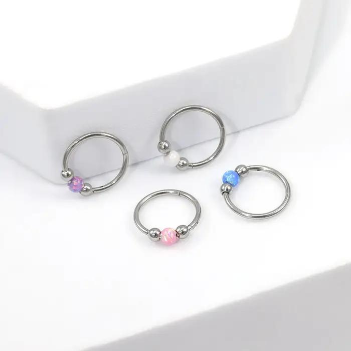 Anneau de nez en acier inoxydable hypoallergénique pour piercing septum tragus helix rook conque cartilage daith bijoux de corps pour femmes occasions spéciales