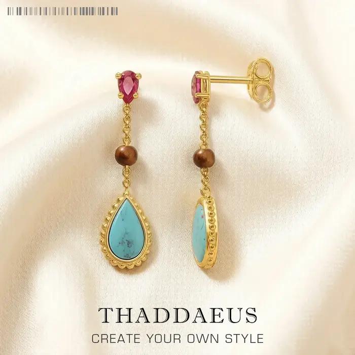 Boucles d'oreilles Riviera plaquées or zirconium goutte d'eau bijoux argent sterling 925 bohème pour femmes occasions spéciales