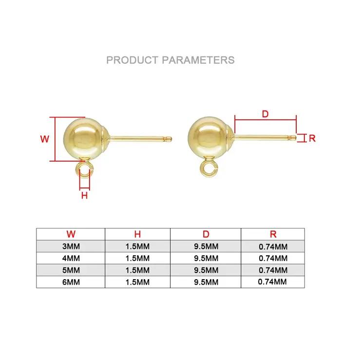 Boucles d'oreilles en or véritable 14 carats